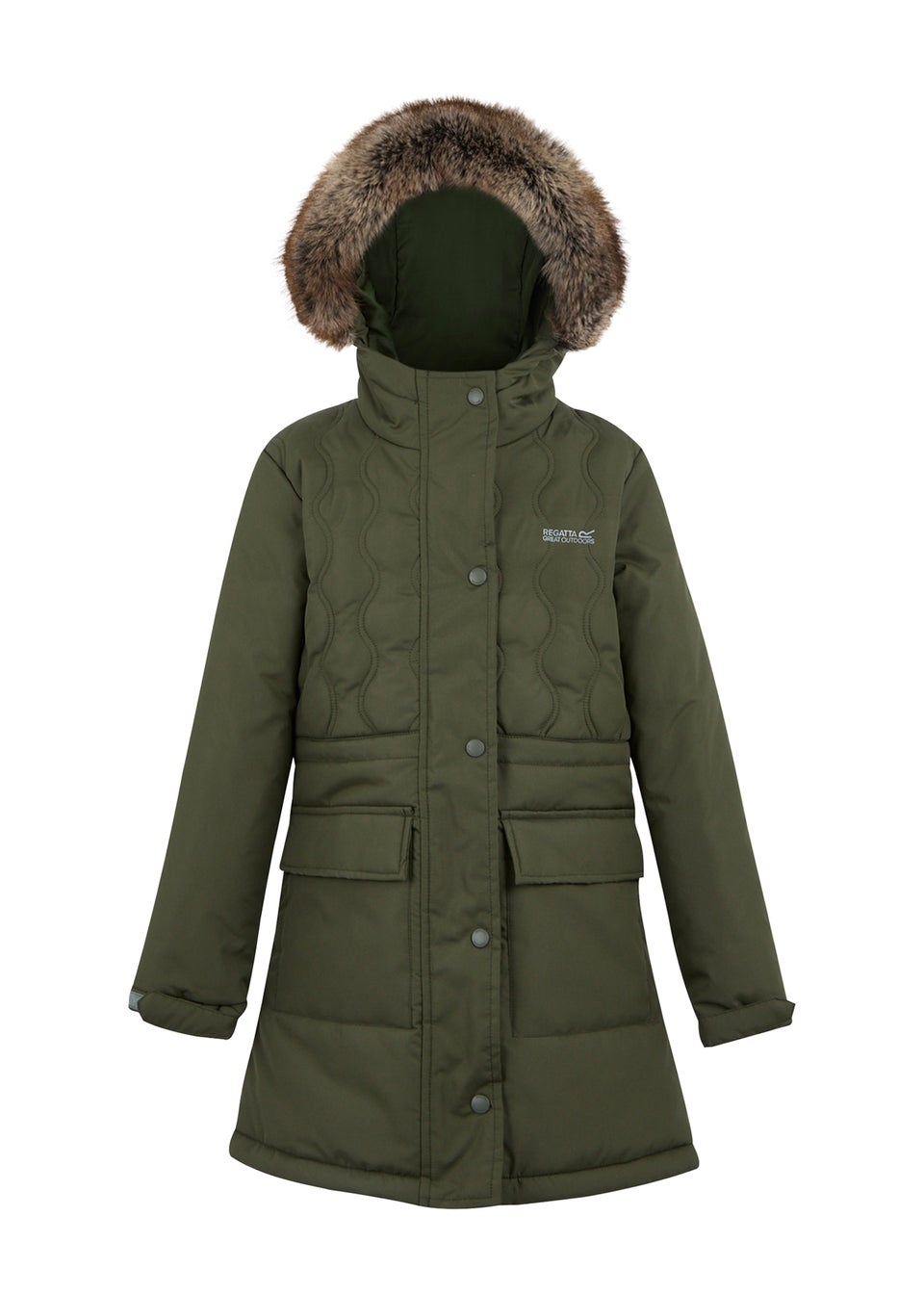 Regatta Forest Green Kids' Fabrizia II Reflective Jacket (3-16yrs)
