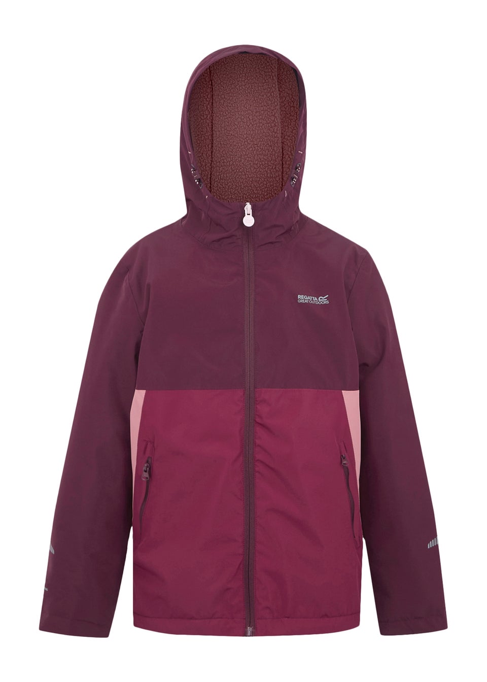 Regatta Vintage Pink Kids' Hillain Warm Lined Reflective Waterproof Insulated Jacket (3-16yrs)