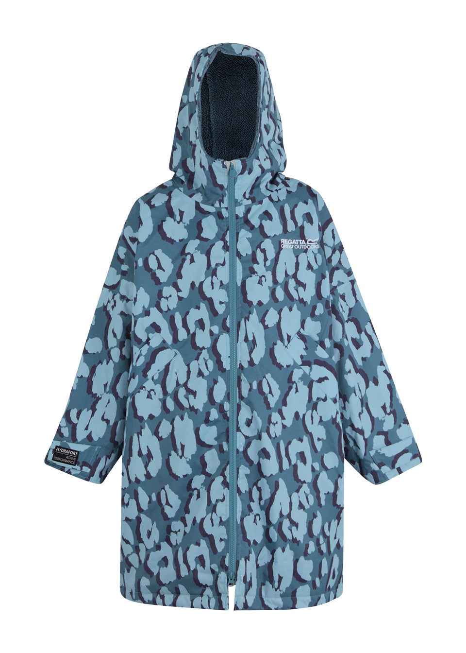 Regatta Light Blue Kids' Changing Waterproof Robe (3-13yrs)