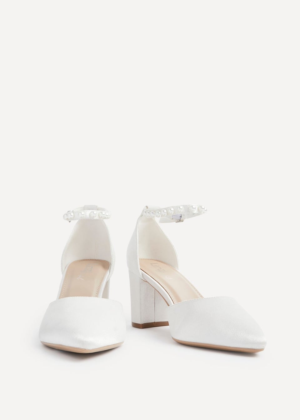 Linzi Elowen Bridal Wide Fit Ivory Satin Court Heel