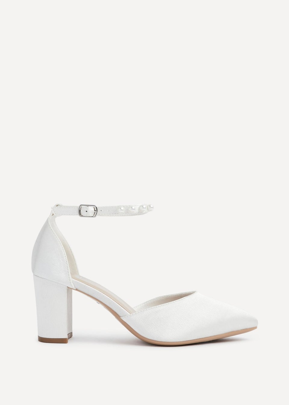 Linzi Elowen Bridal Wide Fit Ivory Satin Court Heel