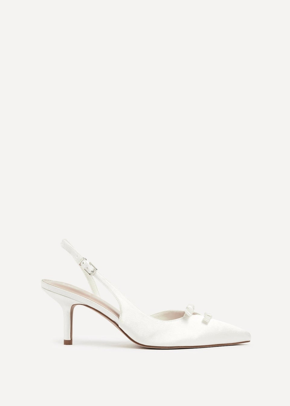 Linzi Bound Bridal Ivory Satin Courts