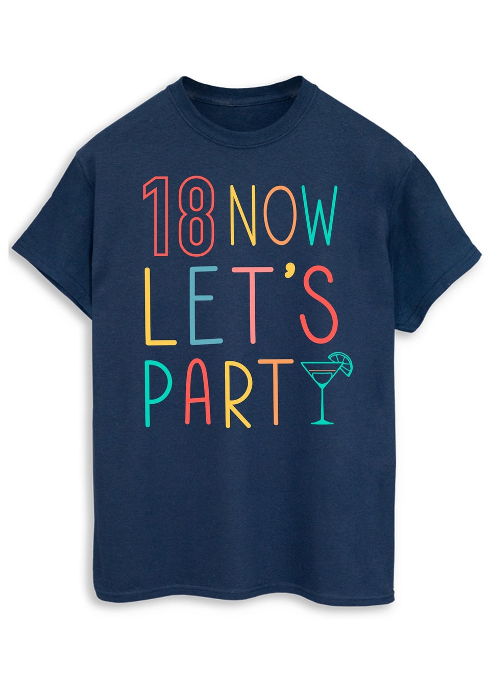 Brands In Birthday 18 Let's Party Men's Navy Graphic T-Shirt