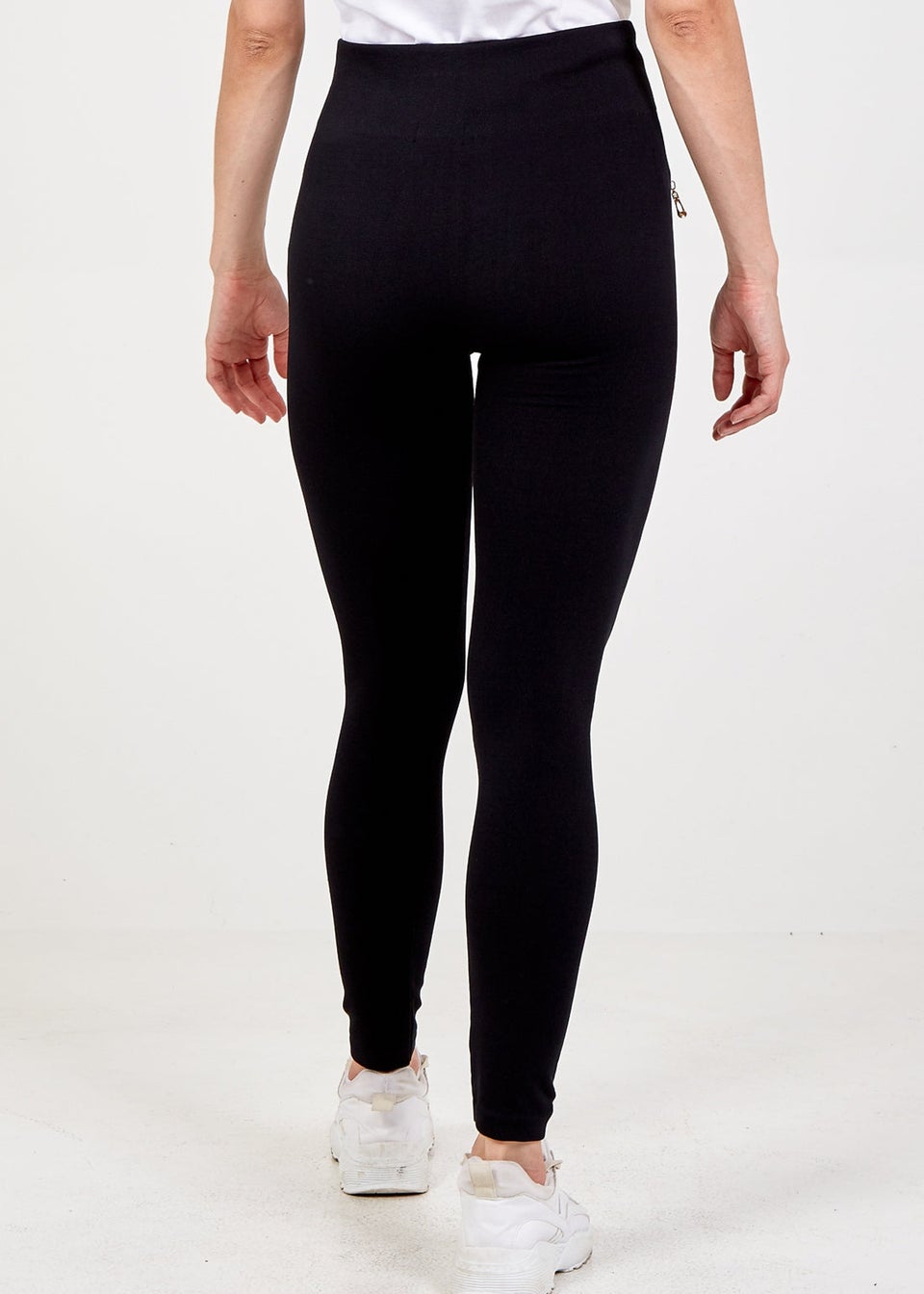 Blue Vanilla Black Black Slim Fit Trousers With Zips