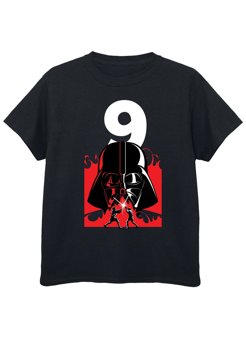 Star Wars Darth Vader 9th Birthday Boys Black Graphic T-Shirt (7-11 Years)