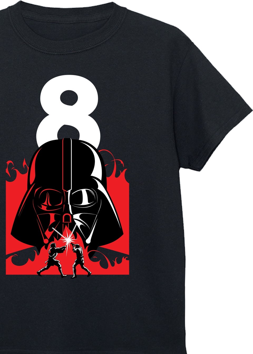 Star Wars Darth Vader 8th Birthday Boys Black Graphic T-Shirt (7-11 Years)