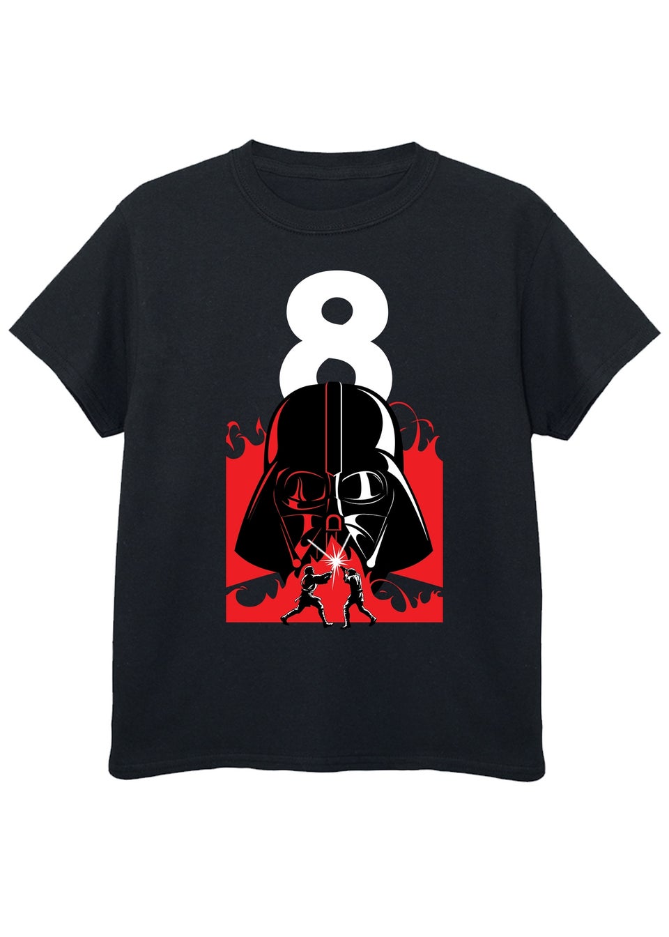 Star Wars Darth Vader 8th Birthday Boys Black Graphic T-Shirt (7-11 Years)