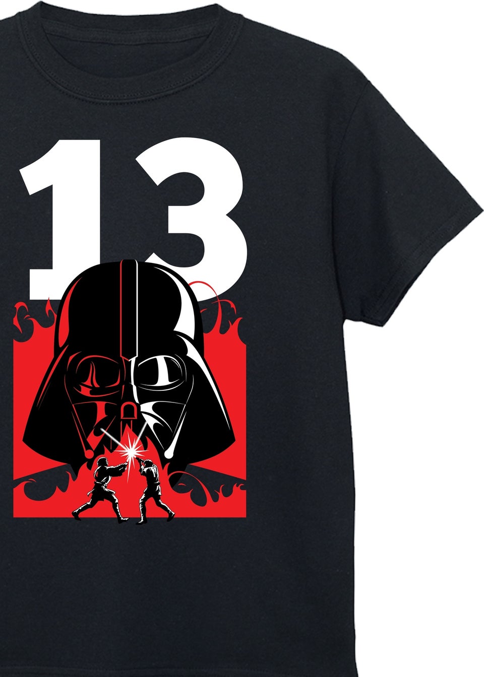 Star Wars Darth Vader 13th Birthday Boys Black Graphic T-Shirt (9-13 Years)