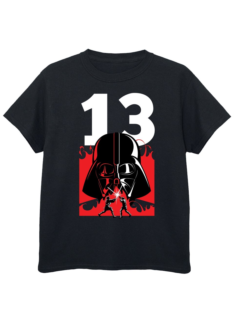 Star Wars Darth Vader 13th Birthday Boys Black Graphic T-Shirt (9-13 Years)