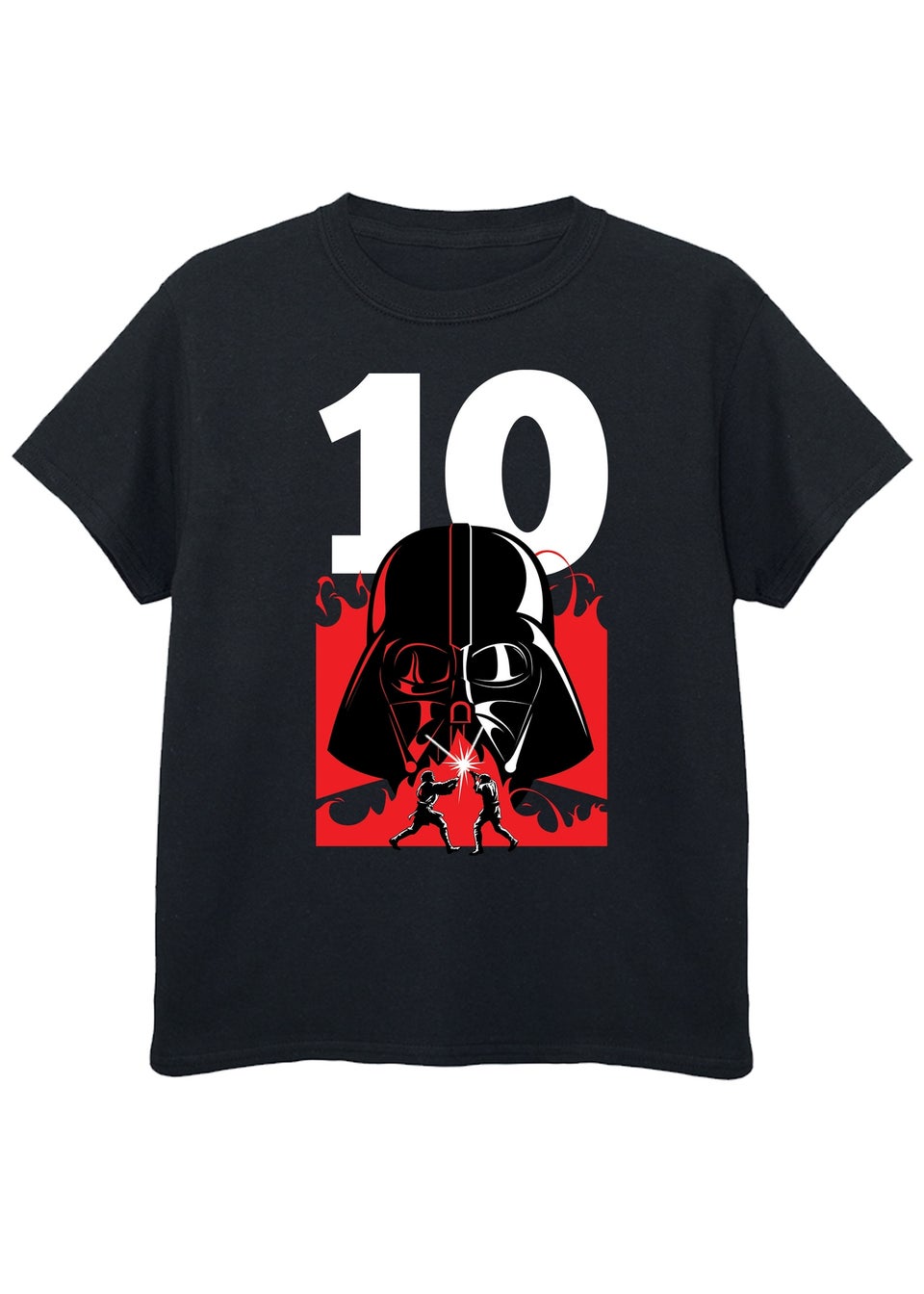 Star Wars Darth Vader 10th Birthday Boys Black Graphic T-Shirt (9-13 Years)