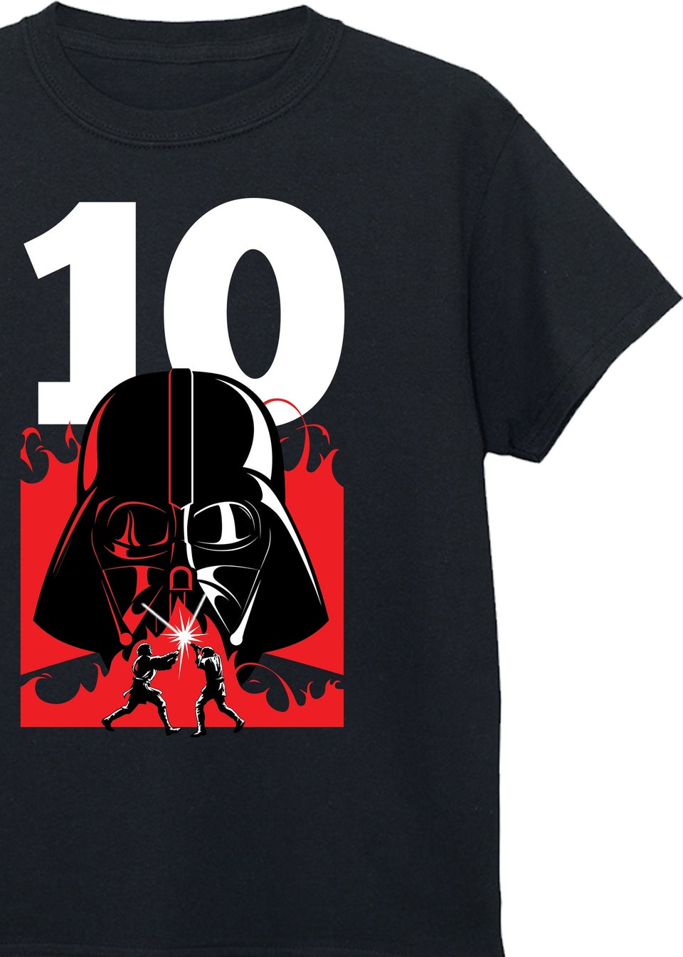 Star Wars Darth Vader 10th Birthday Boys Black Graphic T-Shirt (9-13 Years)