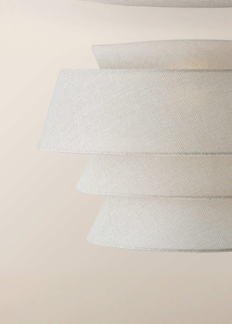ValueLights Valerie Linen Natural Tiered Easy Fit Lampshade