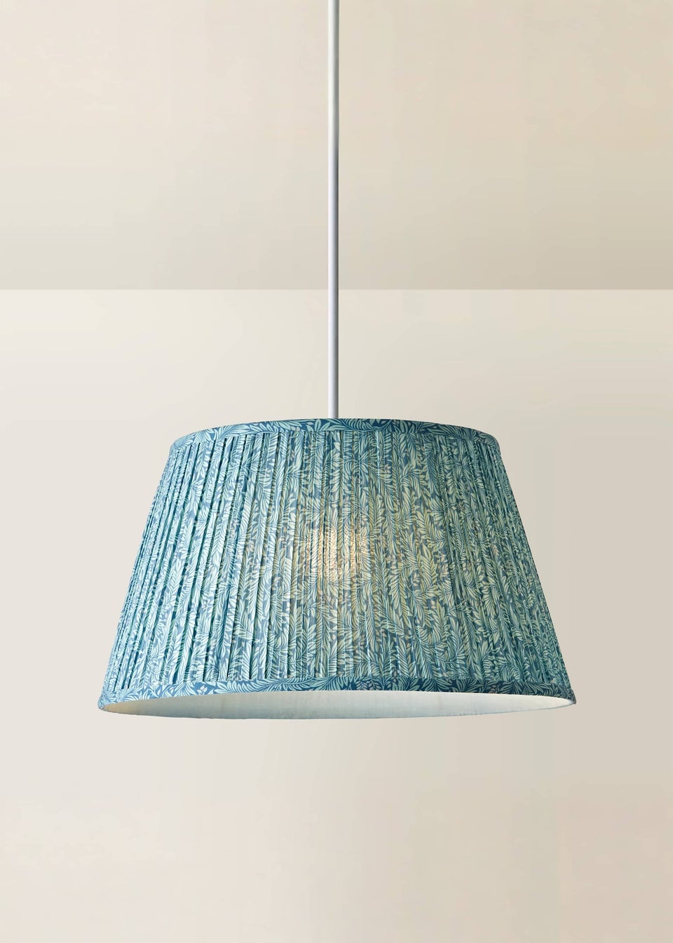 ValueLights Alba Blue Leaf Large Easy Fit Lampshade