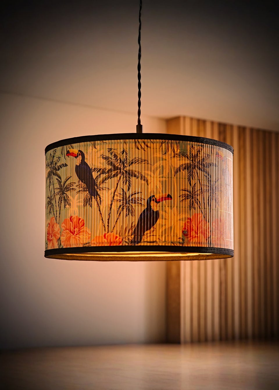 ValueLights Daintree Medium Jungle Bamboo Easy Fit Lampshade