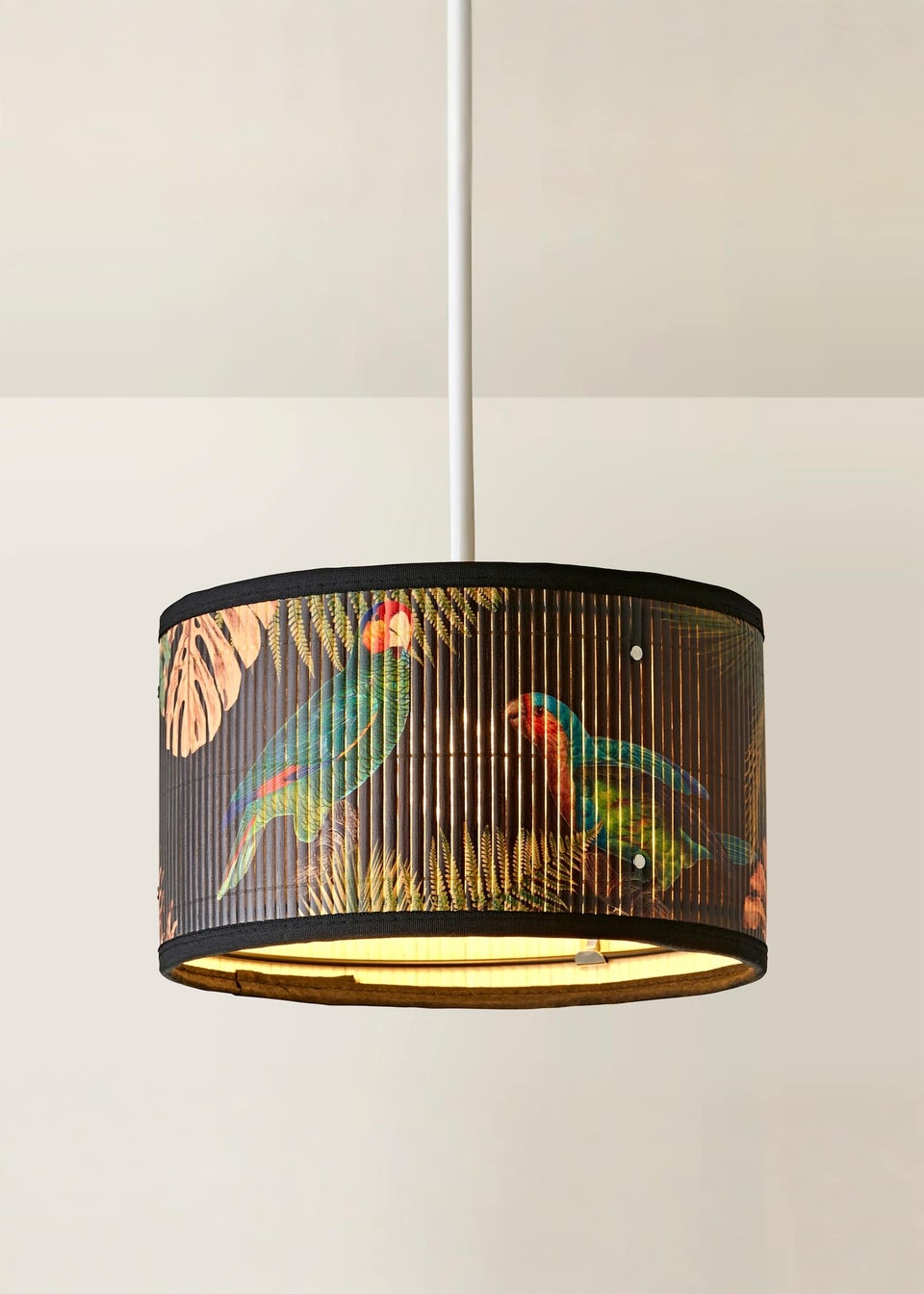 ValueLights Daintree Small Dark Jungle Bamboo Easy Fit Lampshade