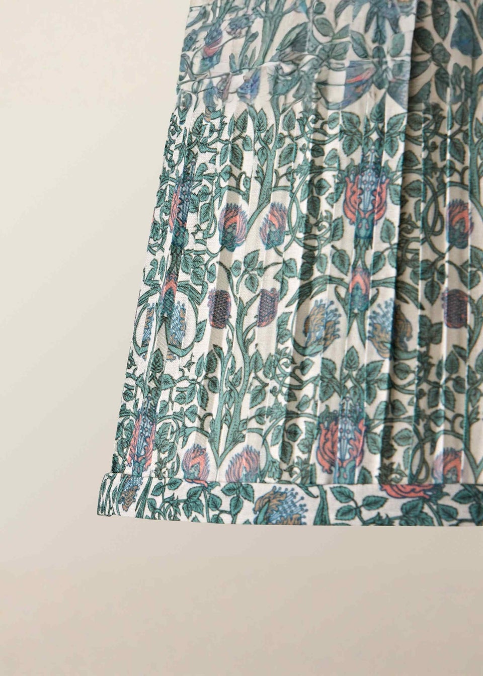 ValueLights Abel Floral Pleated Large Easy Fit Lampshade