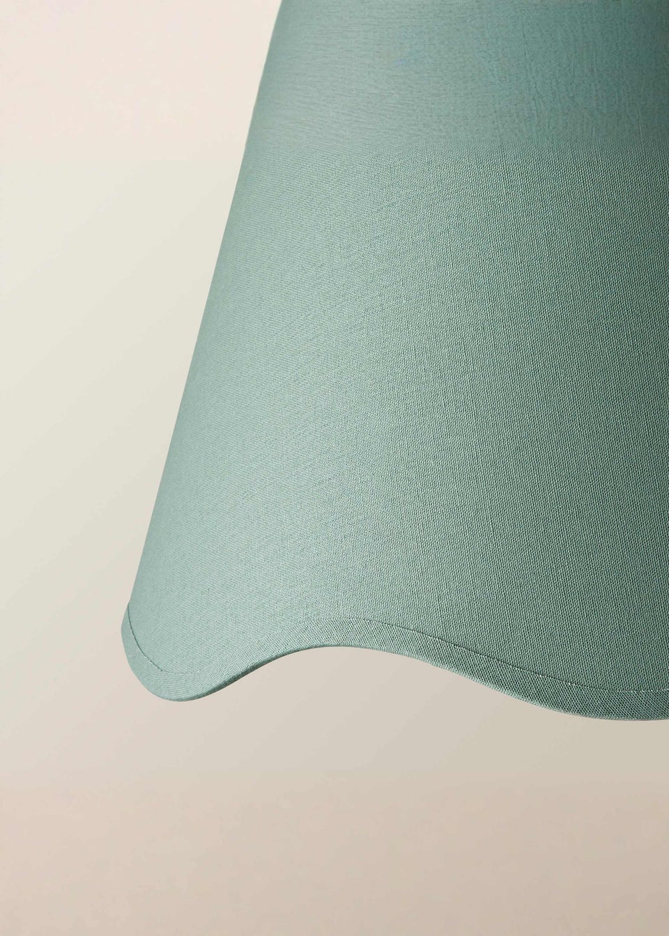 ValueLights Mabel Large Scalloped Sage Green Easy Fit Lampshade