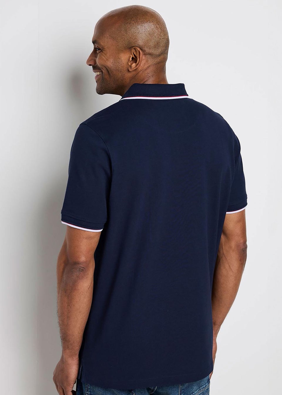 Cotton Traders Navy England Classic Short Sleeve Polo Shirt
