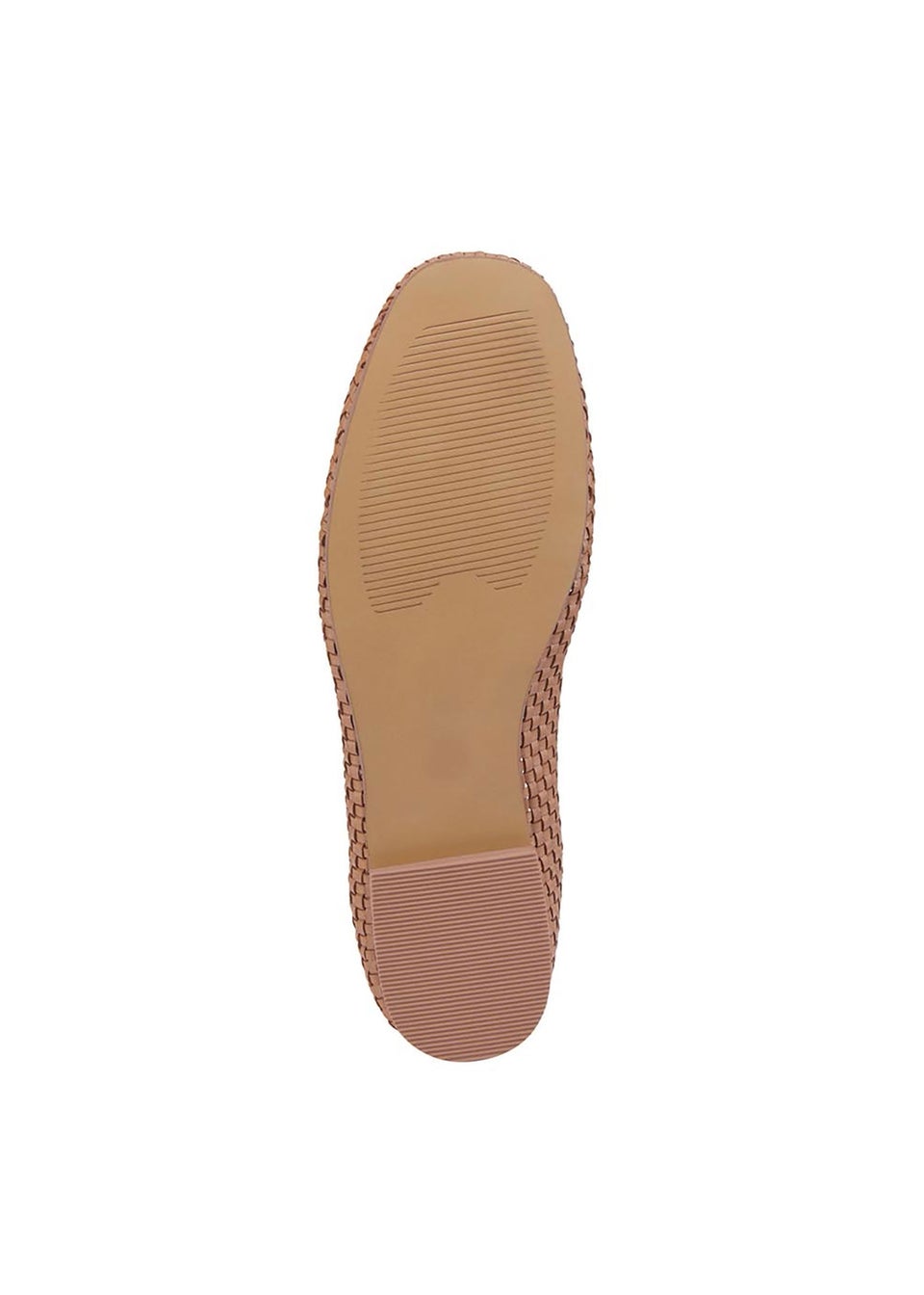 Cotton Traders Light Tan Grace Leather Woven Shoes