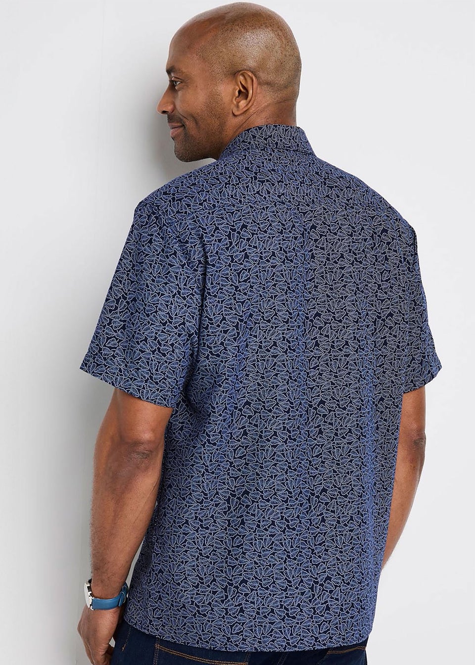 Cotton Traders Ink Signature Short Sleeve Soft Touch Leaf Print Shirt