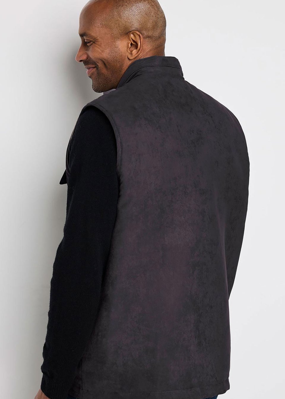 Cotton Traders Washed Charcoal Guinness Reversible Gilet