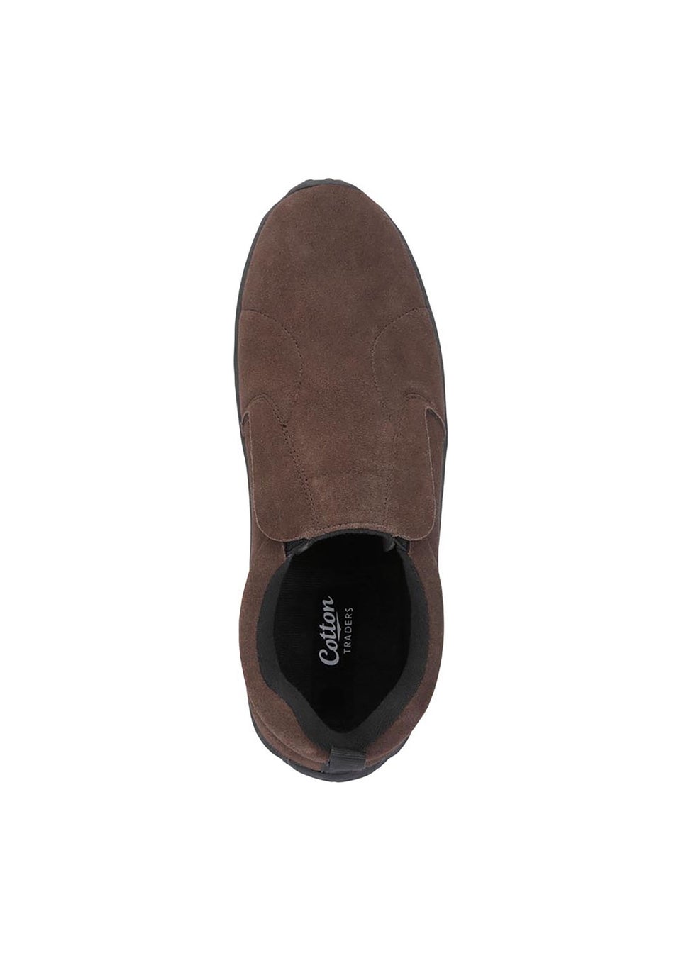 Cotton Traders Dark Chestnut Casual Suede Slip On Shoes (Mens)