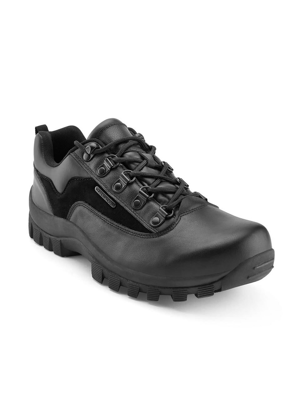 Cotton Traders Black Waterproof Leather Shoes