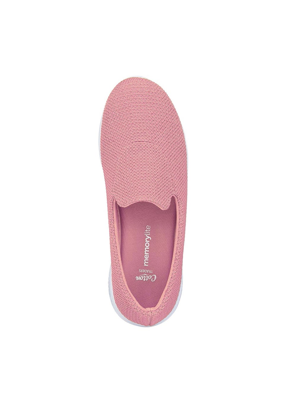 Cotton Traders Antique Rose Gold Memorylite Slip On Trainers