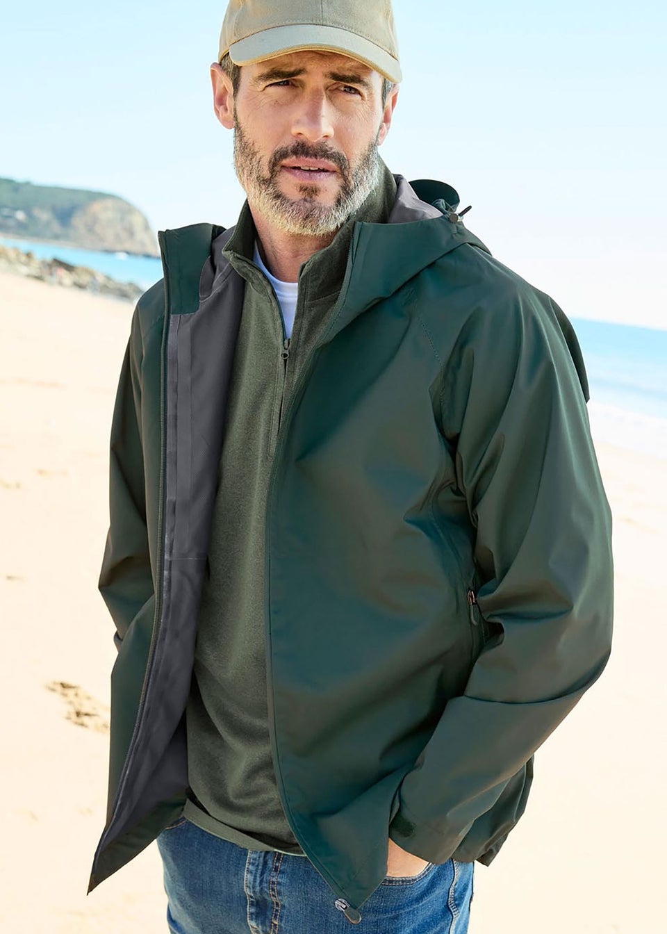Cotton Traders Hunter Green Lightweight Waterproof Jacket
