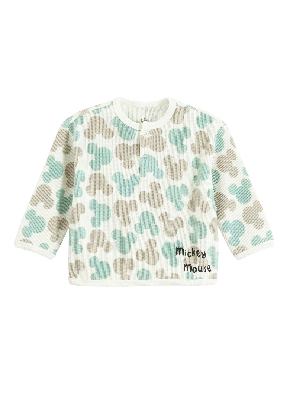 Cool Club White Mickey Mouse Print Long Sleeve Sweatshirt (3-24 mnths)