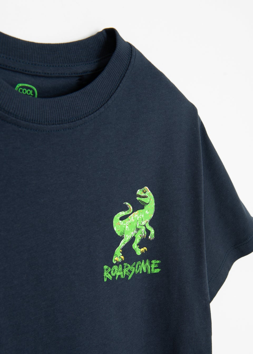 Cool Club White 2-Pack Short Sleeve Dinosaur Printed T-Shirts (3-7 yrs)