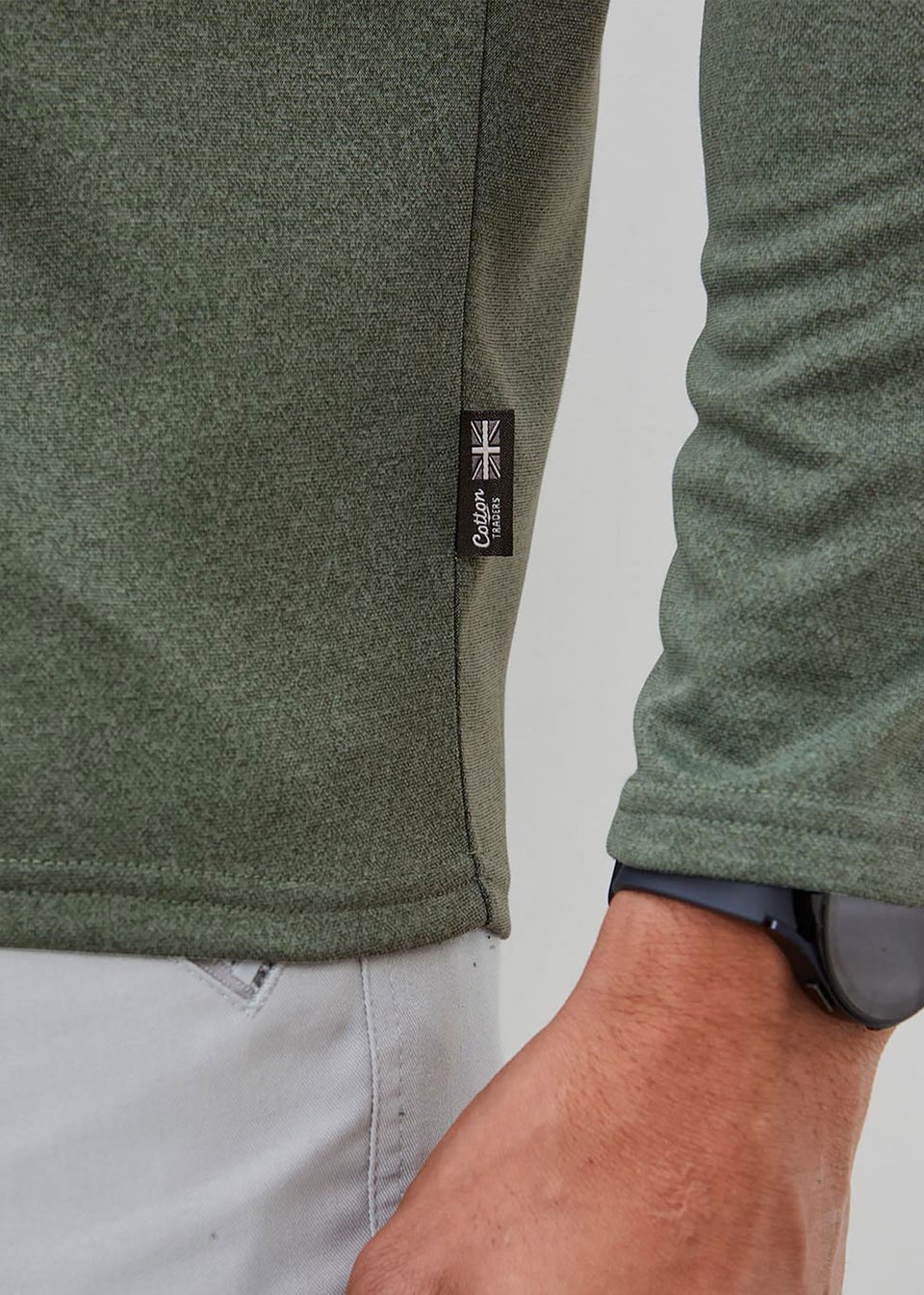 Cotton Traders Everglade Breathable Long Sleeve Crew Neck Top