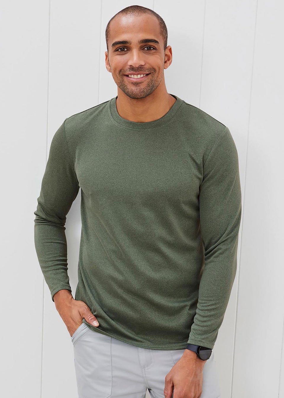 Cotton Traders Everglade Breathable Long Sleeve Crew Neck Top