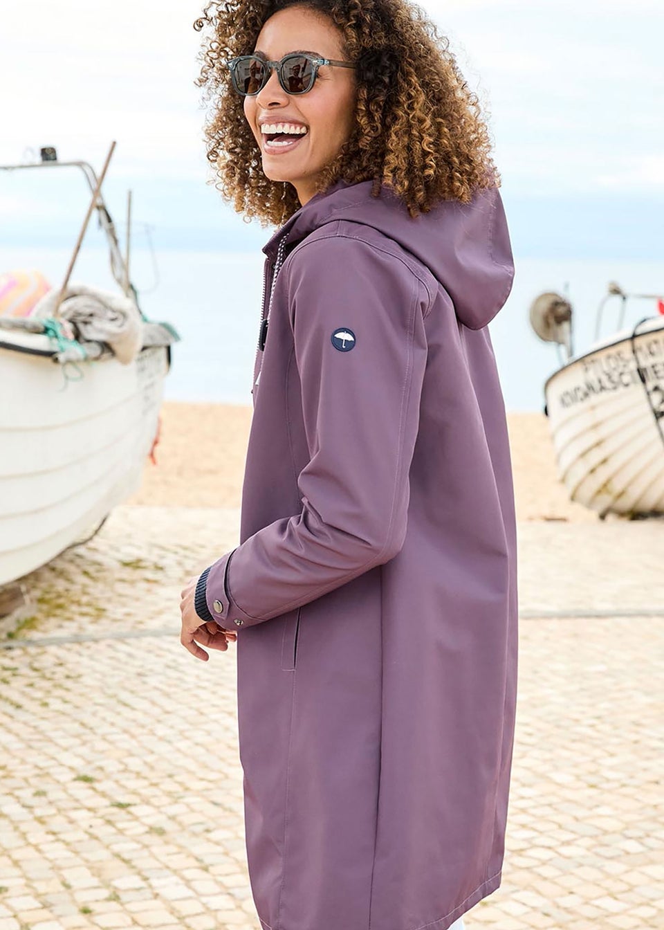 Cotton Traders Washed Plum Weatherproof Jacket