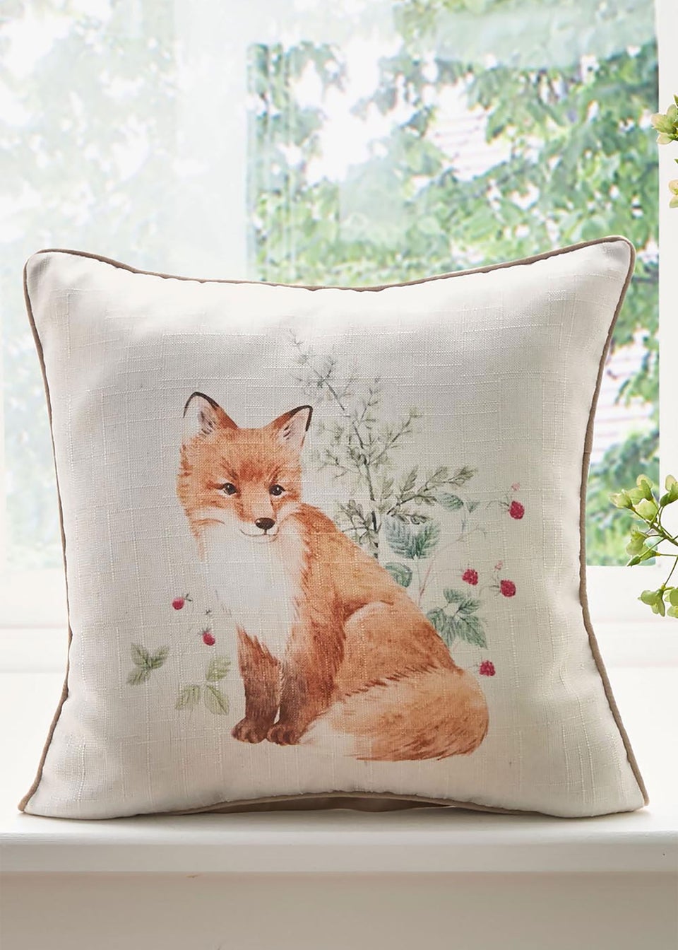 Cotton Traders Multi Fox Cushion