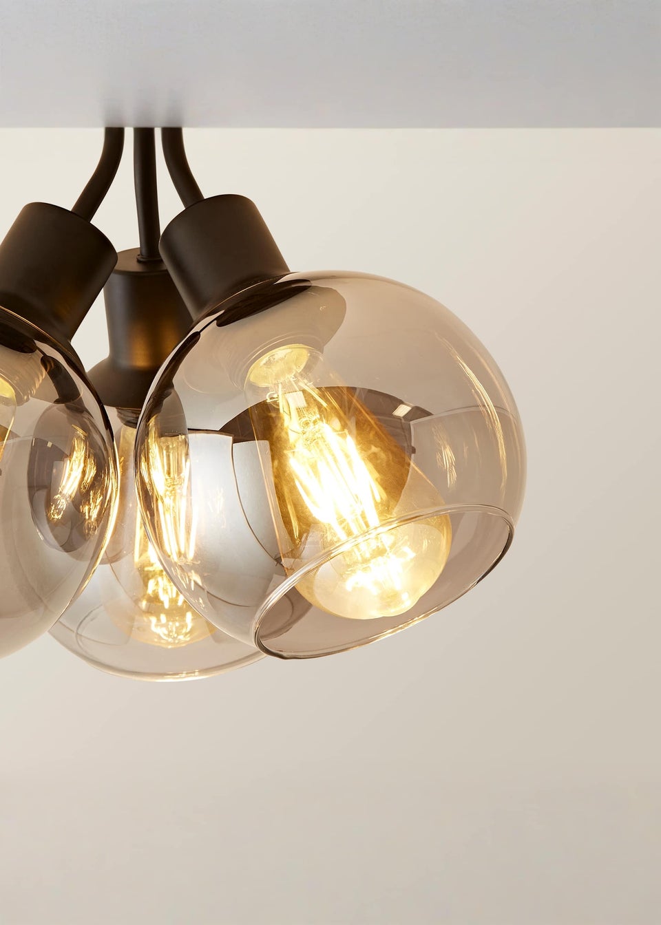 ValueLights Bellamy Black Bubble Cluster Ceiling Light