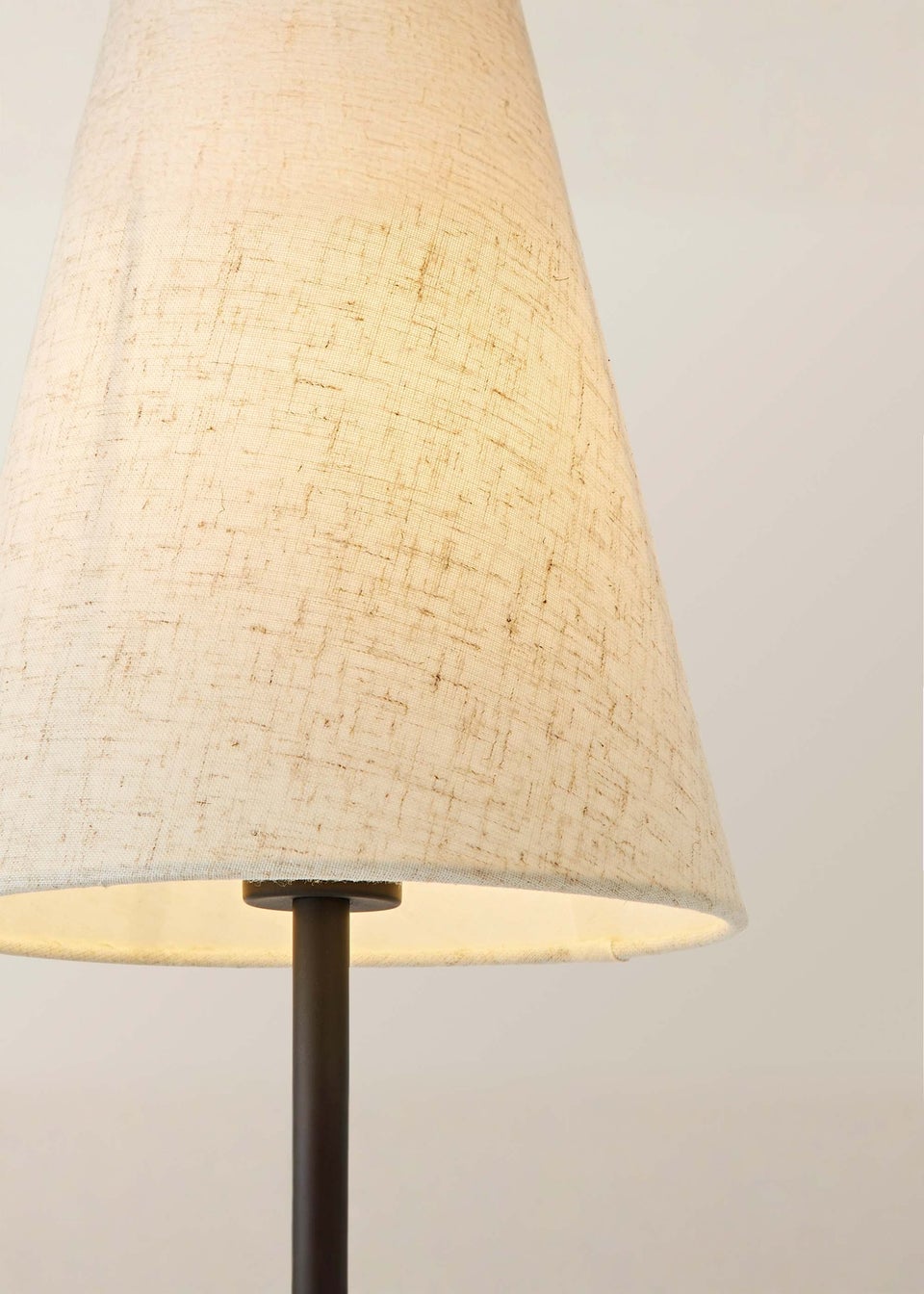 ValueLights Lowe Black Rechargeable Table Lamp with Linen Shade