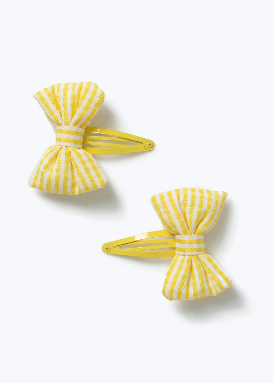 Flitzy Yellow Bow Hair Clips