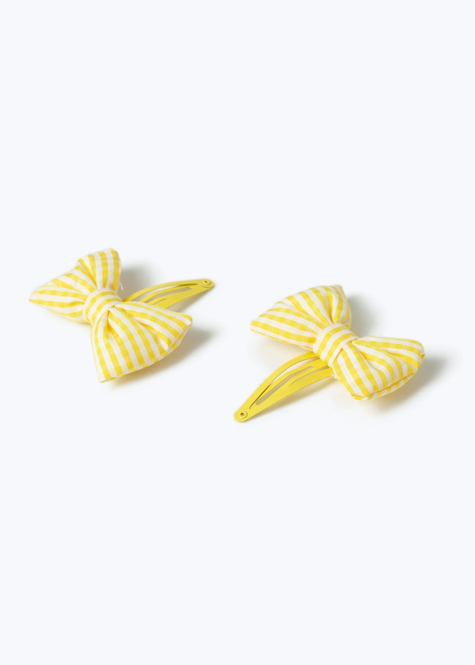 Flitzy Yellow Bow Hair Clips