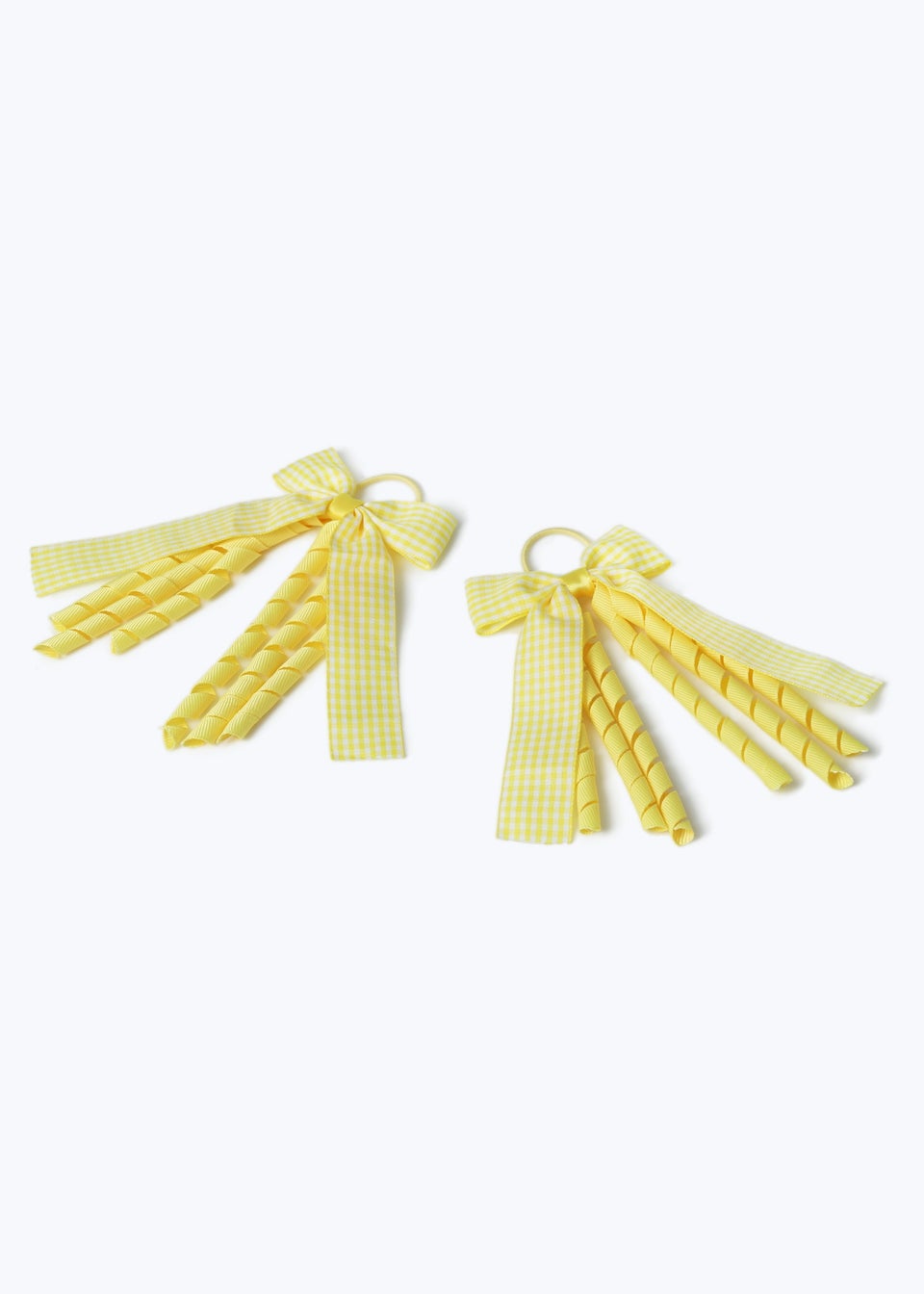 Flitzy Yellow Bow Hair Bobbles
