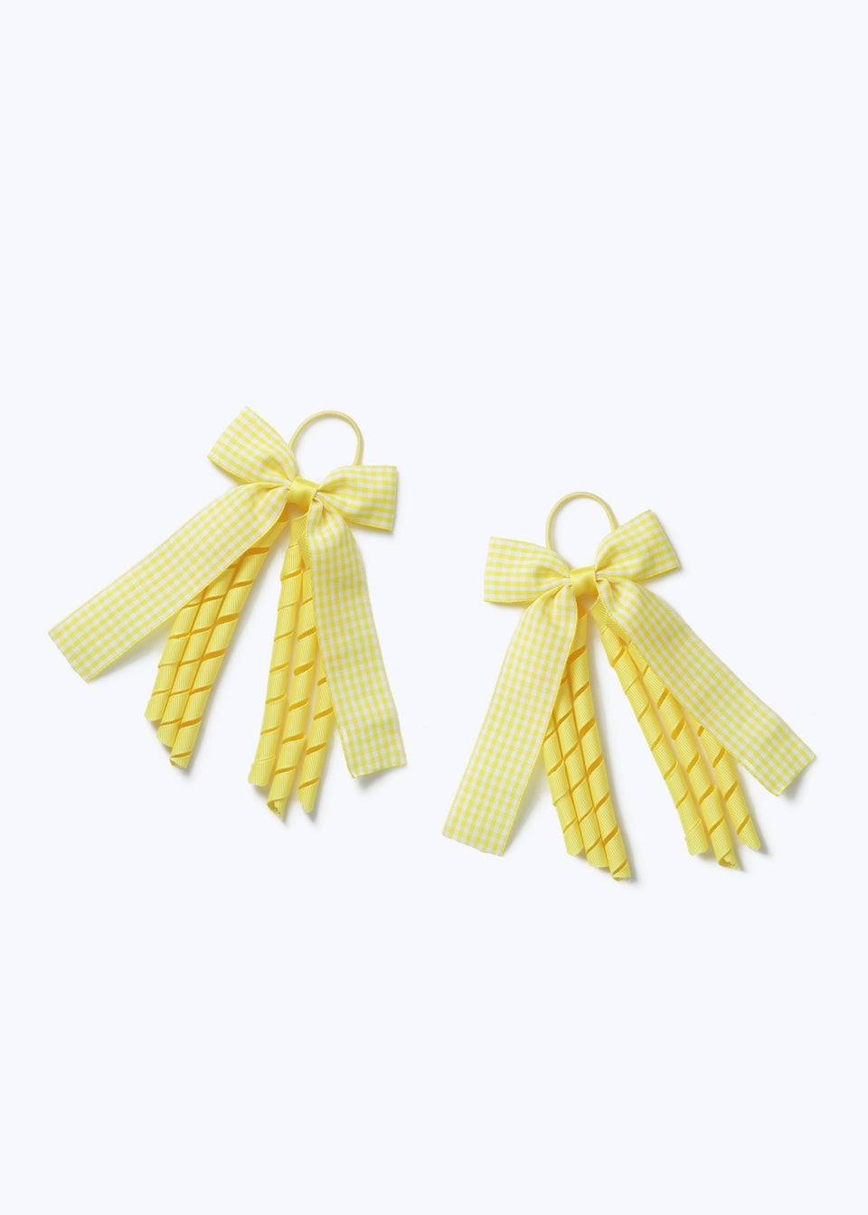 Flitzy Yellow Bow Hair Bobbles