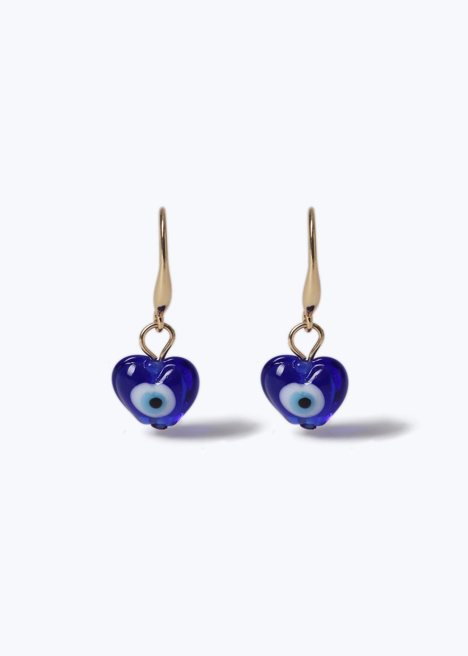 Muse Blue Evil Eye Heart Drop Earrings