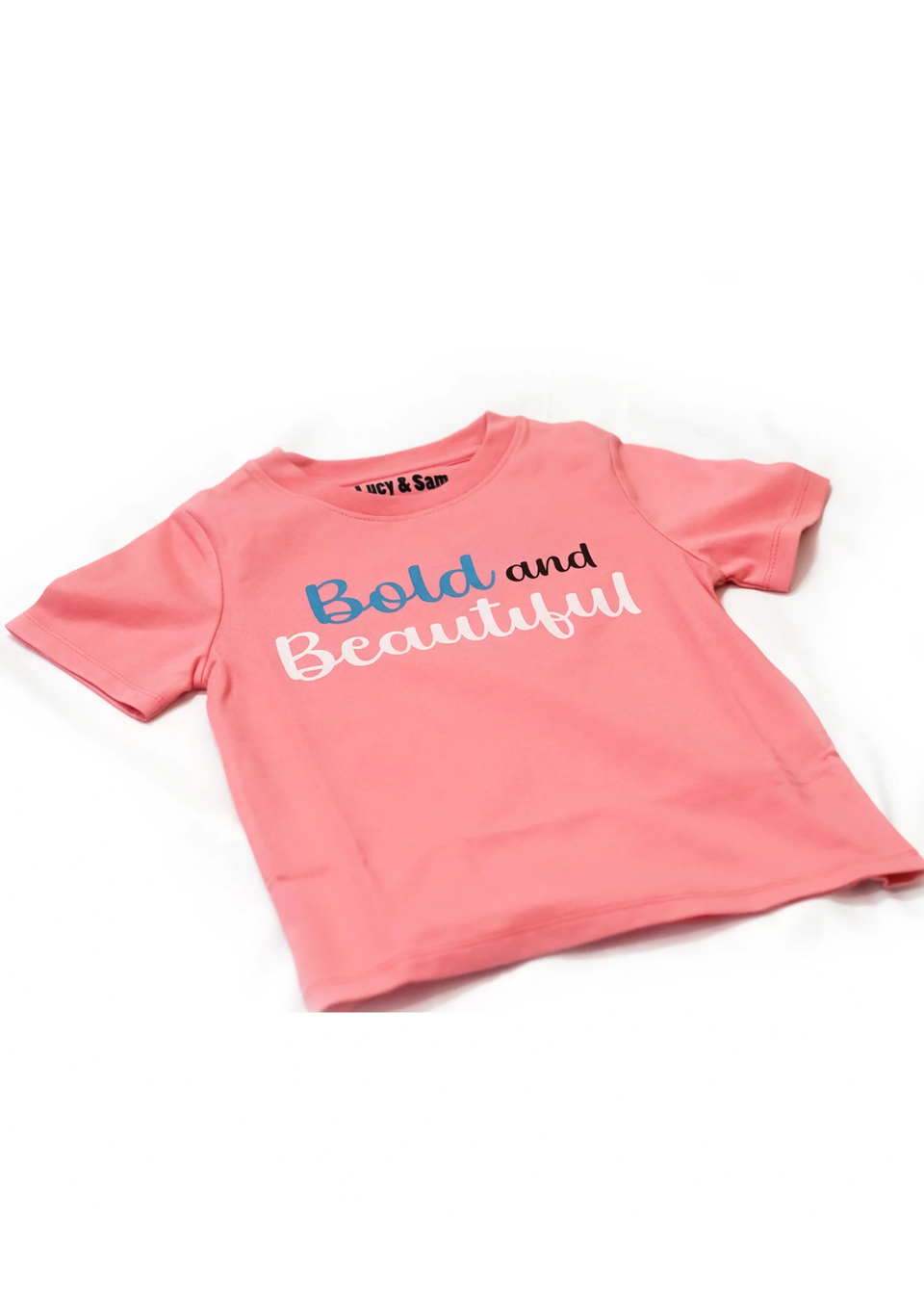Lucy & Sam Pink Bold & Beautiful SS Tee (6 Months to 6 Years)