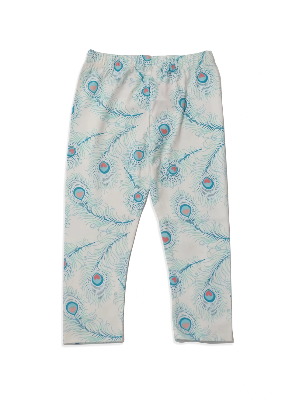 Lucy & Sam Pink Peacock 2 Pack Leggings (6 Months to 6 Years)