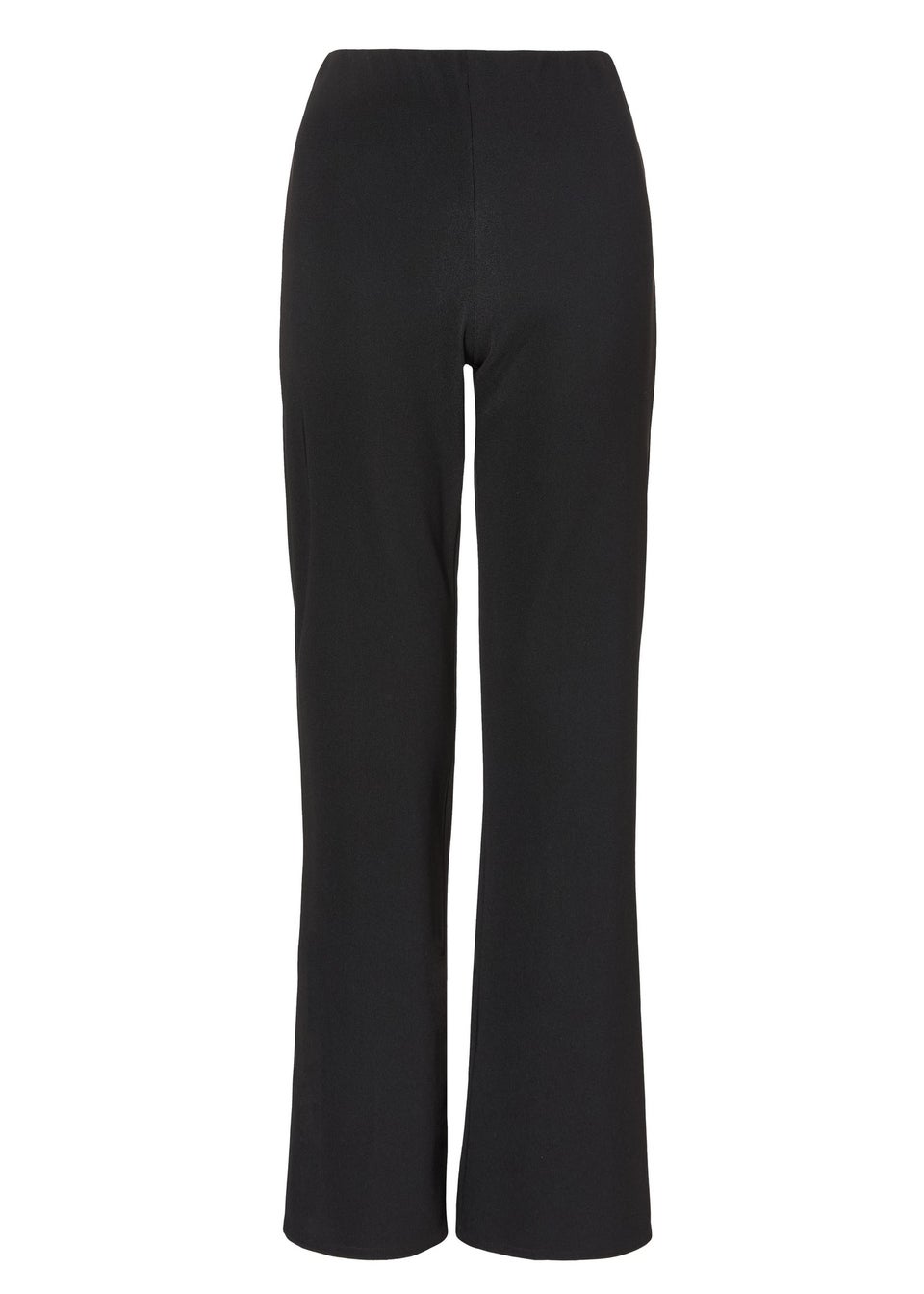 Quiz Black Stretch Flared Trousers