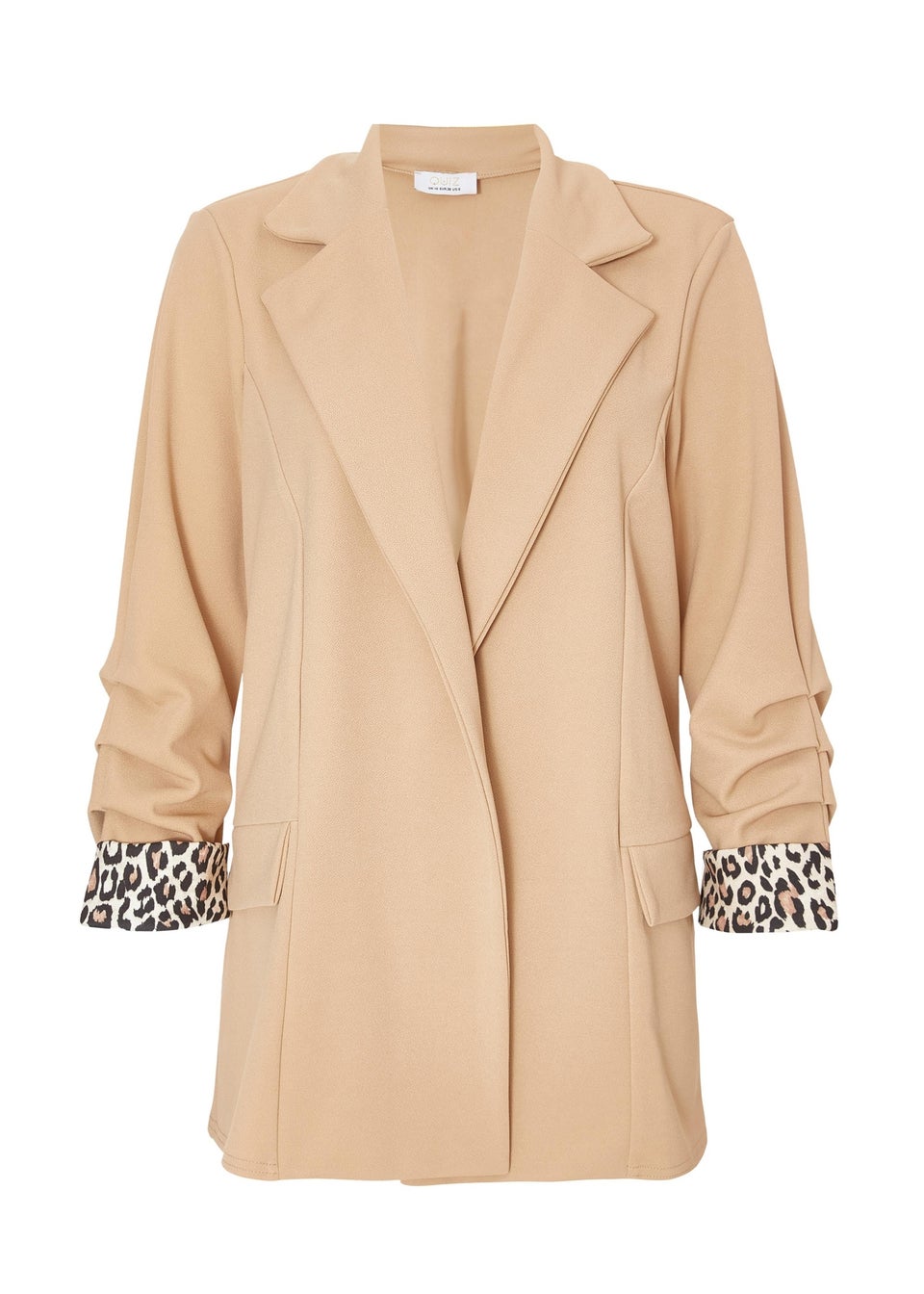 Quiz Stone Printed Cuff Blazer