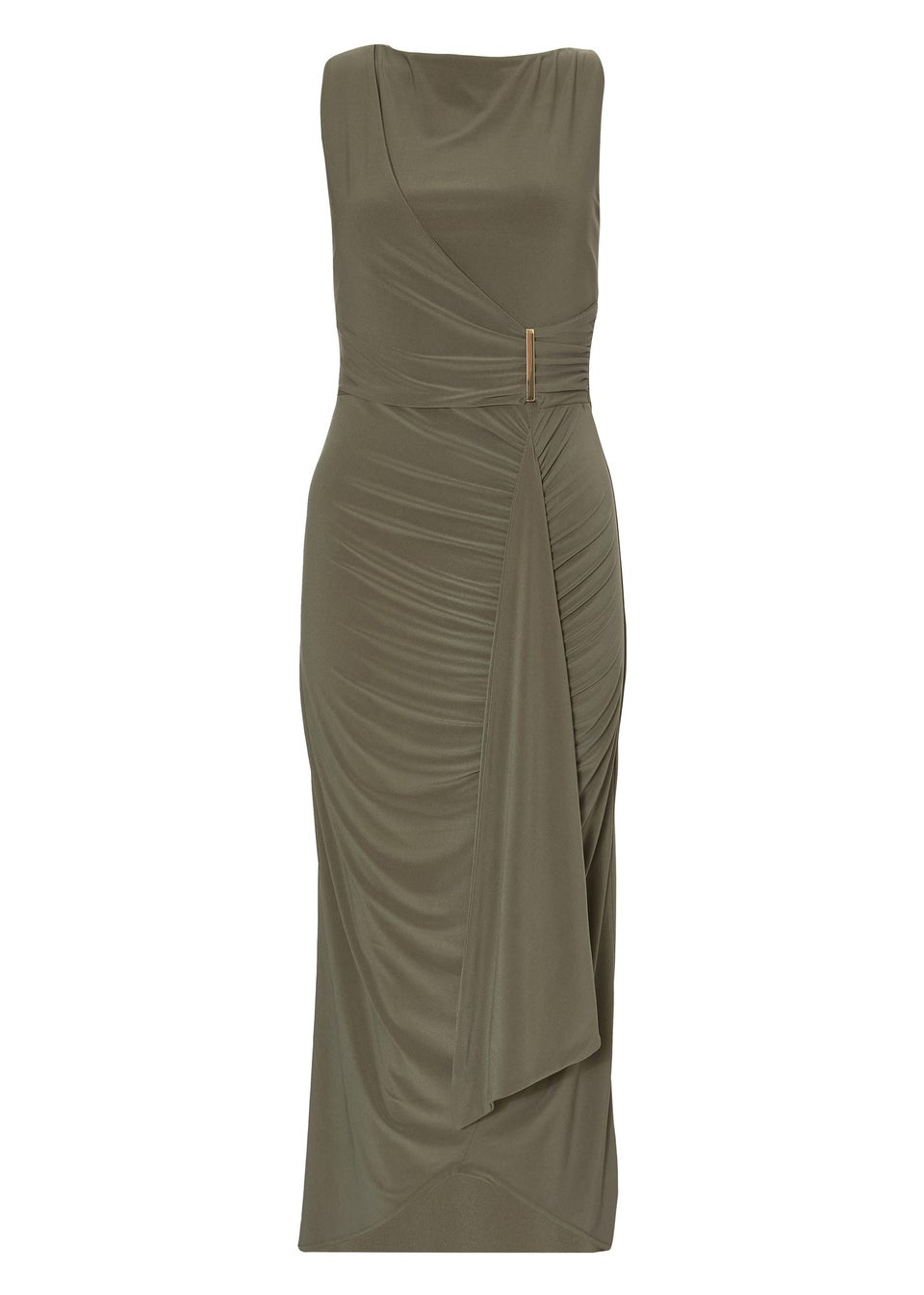 Quiz Green Wrap Midaxi Dress