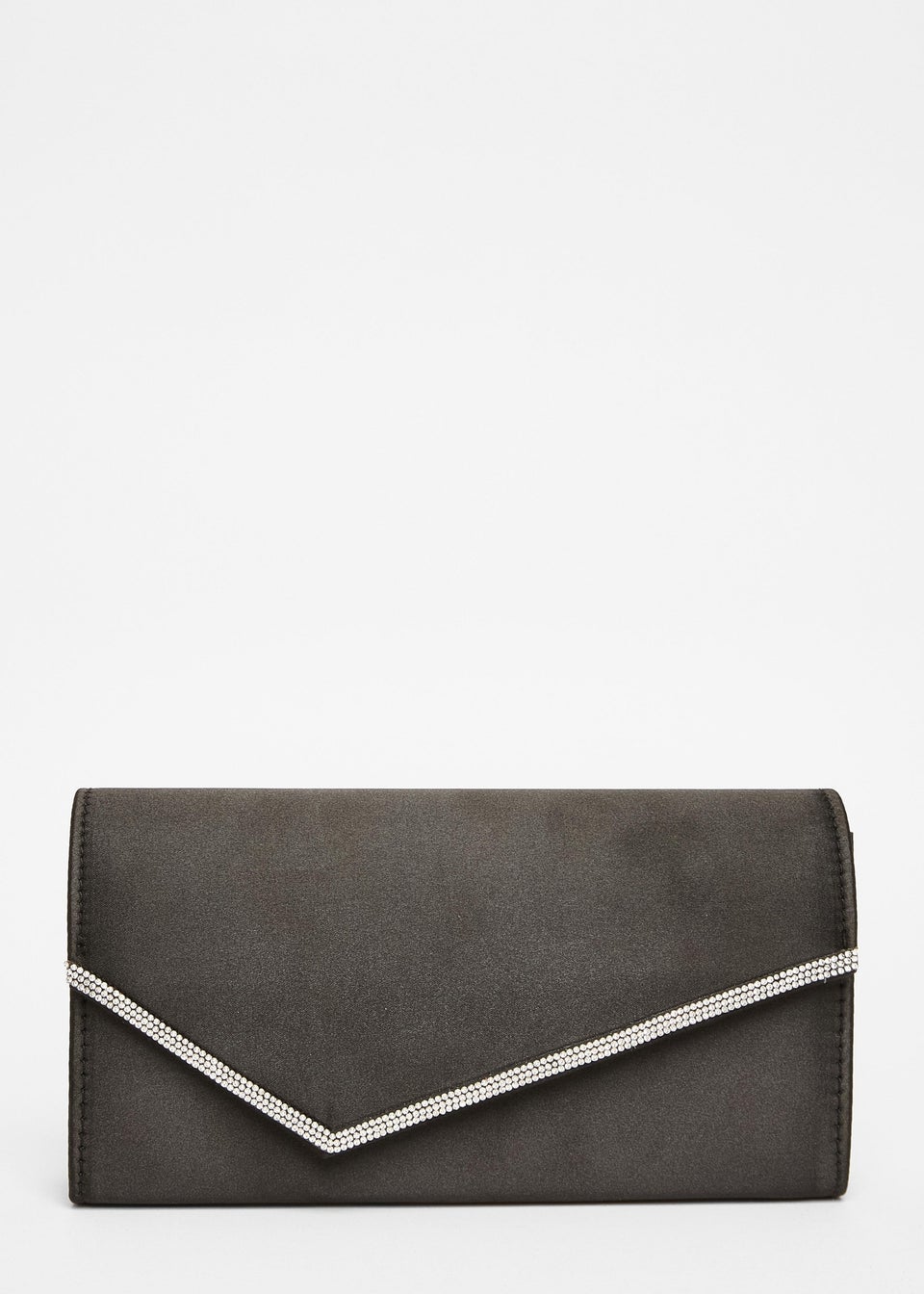 Quiz Black Diamante Clutch