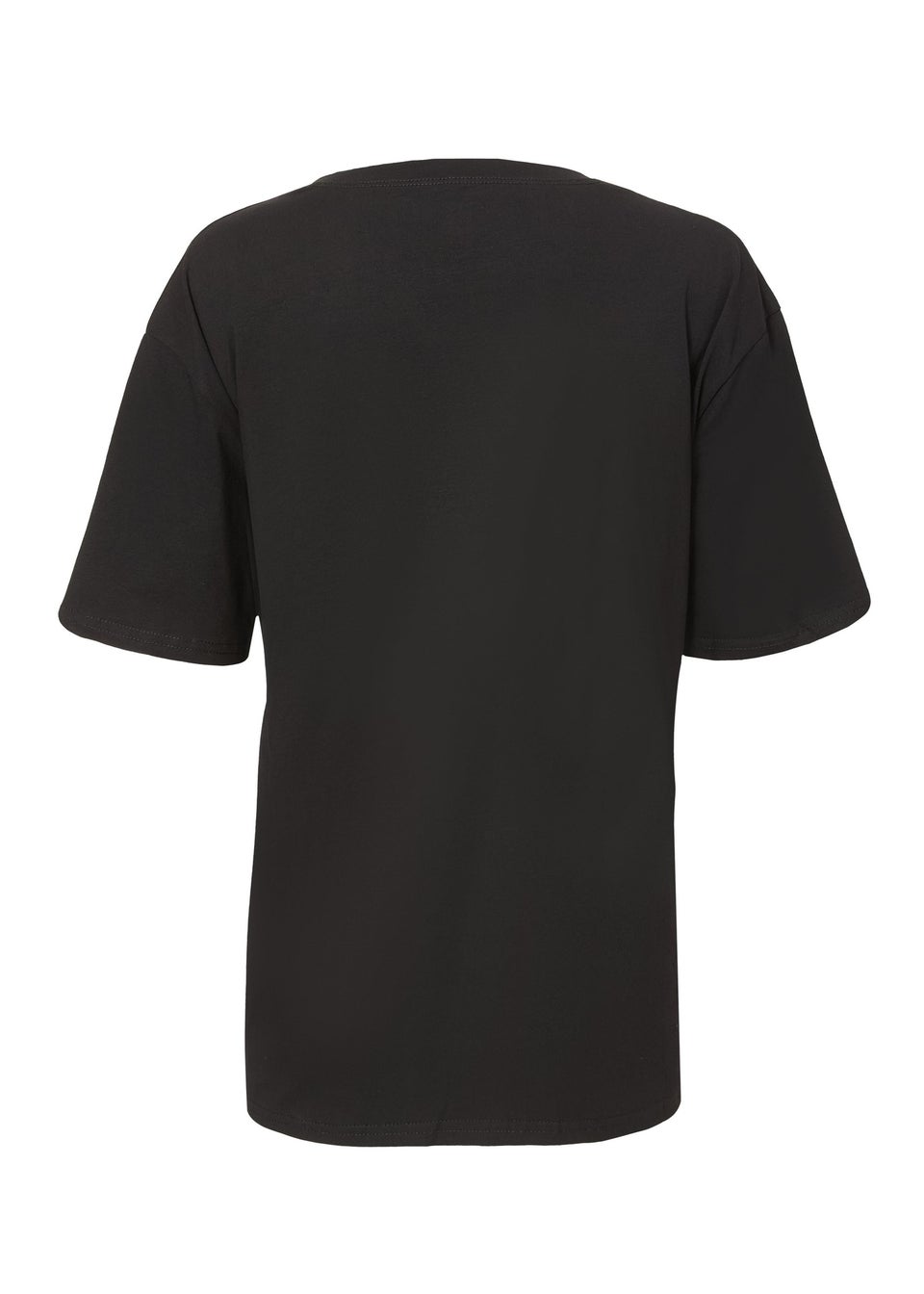 Quiz Black Print Boxy Top