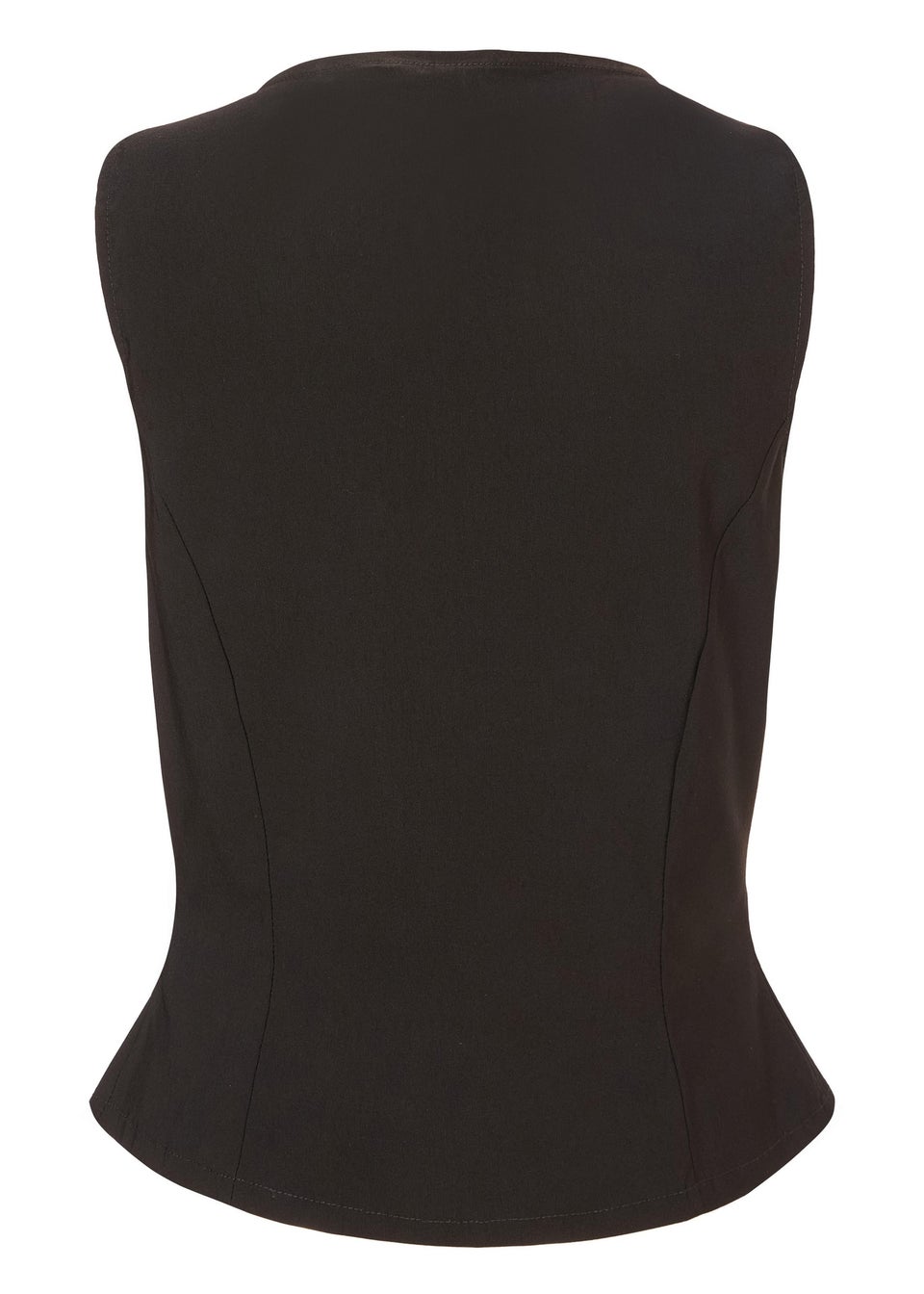 Quiz Black Button Front Waistcoat